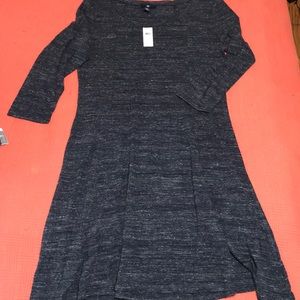 NWT - comfy 3/4-sleeve dark blue dress